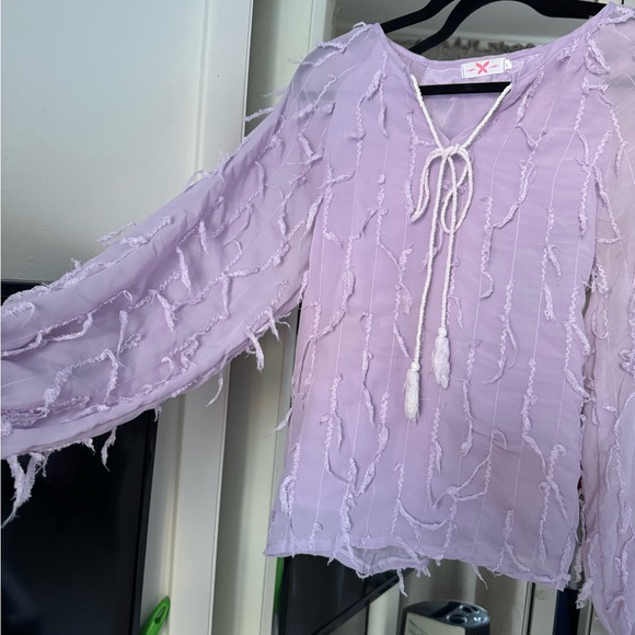 Purple set. office blouse and skirt S size. - Picture 5 of 8